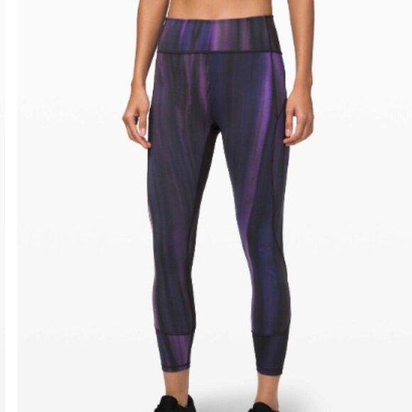 Lululemon In Movement Tight 25" *Spray Dye Everlux Lunar Purple Size 10 - Picture 1 of 16